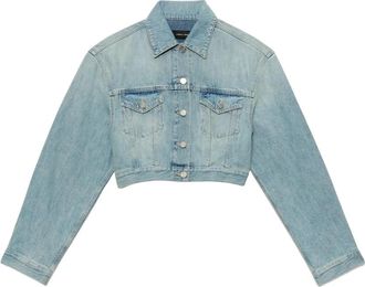 Purple Arcilla Denim Jacket - Dames - Spijkerjassen - Blauw - XL - Denim - Jassen