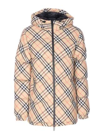 Burberry Beige Keswick Check Down Jacket