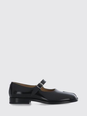 Maison Margiela Brushed Leather Tabi Mary Jane Ballerina Flats