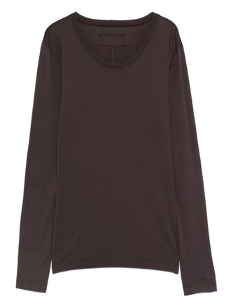 Prïvate 0204 T-shirt a maniche lunghe - Marrone