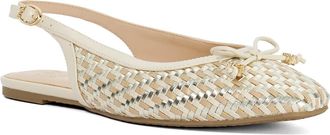 Dune London Womens Ladies Haiiden - Slingback Ballet Flats - White Leather - Size UK 6