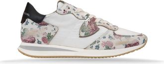 Philippe Model Bloemenpatroon Veterschoenen - Dames - Sneakers - Veelkleurig - 37 EU - Schoenen
