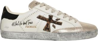 Premiata Witte Leren Sneakers Stijlvol Comfort - Dames - Sneakers - Wit - 40 EU - Leer - Schoenen