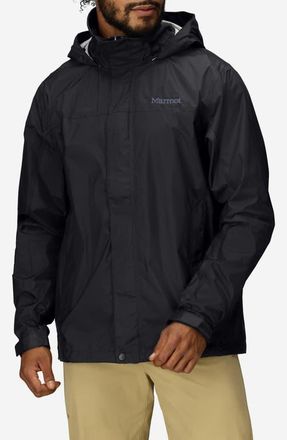 Marmot PreCip Waterproof Hooded Jacket in Black at Nordstrom, Size Xx-Large