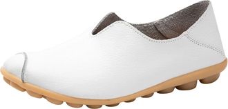 Generic Loafers Shoes for Women,Orthopedic Shoes for Women,Ladies Casual Slip-On Leather Loafer Comfort Low Top Leather Lightweight Round Toe Business Work Lo