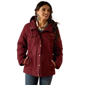 Ariat Womens Grizzly 2.0 Insulated Parka Jacket Long Sleeve in Tawny Port, Size X-Large, by Ariat