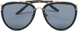 Gucci Occhiali da sole con montatura stile pilota - Nero