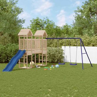 vidaXL Parque Infantil De Exterior Madera Maciza De Pino Vidaxl