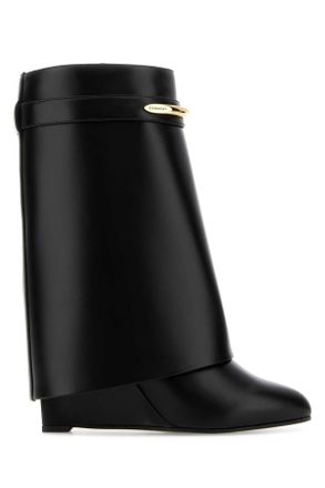 Givenchy Black Leather Shark Pinch Boots