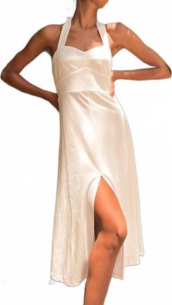 Lulus Womens This Is Bliss Halter Midi Dress In White