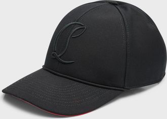 Christian Louboutin Men & apos;s Mooncrest Embroidered Baseball Hat
