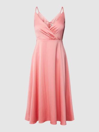 Jake*s Cocktailkleid in Wickel-Optik in Apricot, Gr&ouml;&szlig;e 34