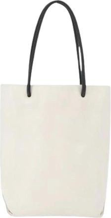 Chanel Pre-owned Vintage Leren Tote Bag - Dames - Vintage Shopper - Wit - ONE Size - Leer - Vintage