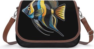 Generic Freshwater Angelfish Crossbody Bags for Women Shoulder Messenger Bag Purse Handbags
