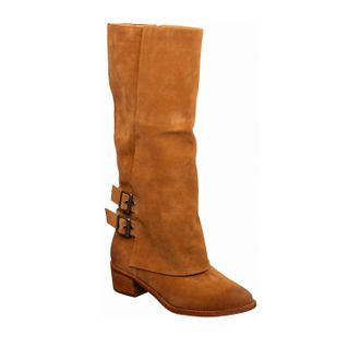 Antelope Womens Tessa Tall Suede Boots In Cognac Brown