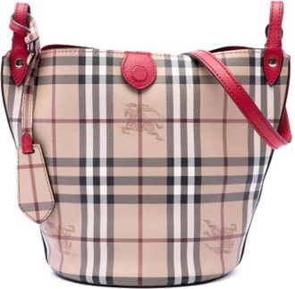 Burberry Pre-owned Lorne Bucket Bag - Dames - Vintage Tas - Beige - ONE Size - Leer - Vintage