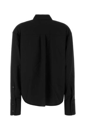 Sportmax Womens Black Wool Mappa Shirt Nero Exterior: Virgin Camicie