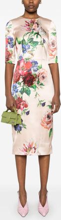 Dolce & Gabbana Bloemenprint Midi-jurk