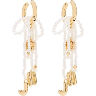 Marc Jacobs MJ Balloon Bead & Freshwater Pearl Drop Earrings in Gold/Cream at Nordstrom