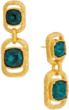 Oscar De La Renta Oscar De La Renta Rectangle Crystal Double Drop Earrings
