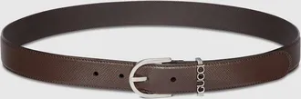 Gucci Belt With Stirrup Buckle, Size Gucci 100, Brown, Leather