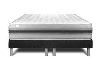 VITALIT Vitalit - Base Tapizada Negro + Colch&oacute;n Con Espuma Viscoel&aacute;stica 2x100x200