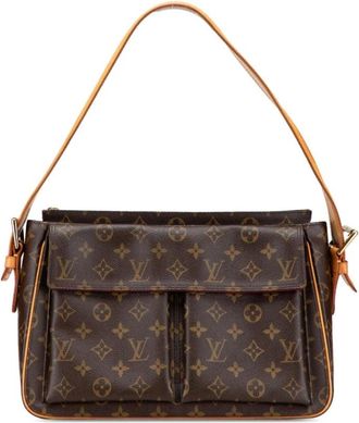 Louis Vuitton Pre-owned Shoulder Bags, female, Brown, Size: ONE SIZE Pre-owned Printed Leather Shoulder Bag