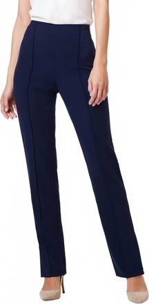 Nic+Zoe Avenue Side Slit Straight Pant In Dark Indigo