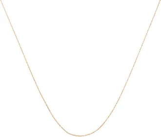 House of Brilliance Solid 10k Rose Gold 0.5MM Rope Chain Necklace. Unisex Chain - Size 20 Inches
