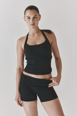 H&M Halterneck Sports Vest Top With Softmove in Black at Nordstrom, Size Xx-Large