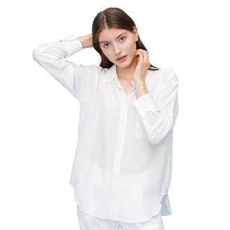 LilySilk Drop Shoulders Oversize Silk Shirt for Women