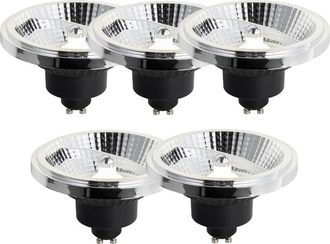 LUEDD Luedd - Juego De 5 Bombillas Led Gu10 Regulables En 3 Pasos De 111 Mm, 10,5 W, 770 Lm, 4000 K