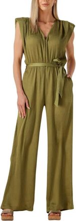 Suncoo Jumpsuits & Playsuits, Dames, Groen, XL, Denim, Groene Taylor Jumpsuit voor Vrouwen