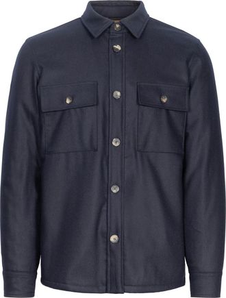 Jacob Cohen Vitale Barberis Canonico Comfort Flannel Overshirt - - Jackets - Uomo - Blu - XL