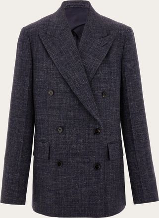 Ferragamo Women Double breasted blazer Blue