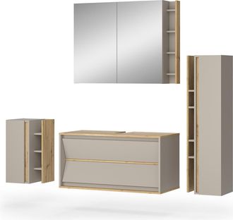 Vicco Conjunto De Muebles De Ba&ntilde;o Edelin, Cachemira, 4 Piezas, Vicco