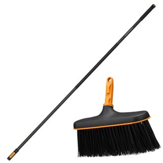 OEM Fiskars Oneclick Testina Per Scopa 27 Cm + Manico 161 Cm