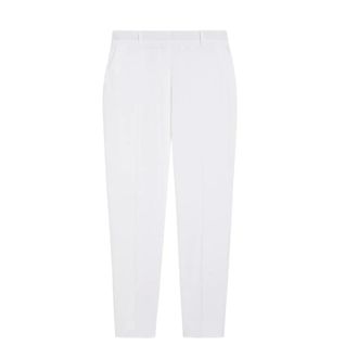 Max Mara Cigarette Broeken - Dames - Broeken - Wit - Maat: 2XL Katoen