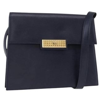 Dior Pre-owned Vintage cd flap schoudertas - Dames - Pre-owned - Blauw - Maat: ONE Size Leer