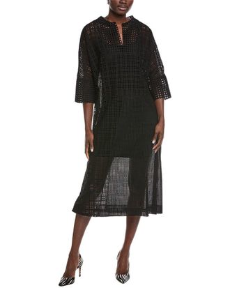 Akris Grid Lace Midi Dress