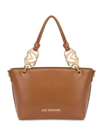 Love Moschino logo shoulder bag - Brown