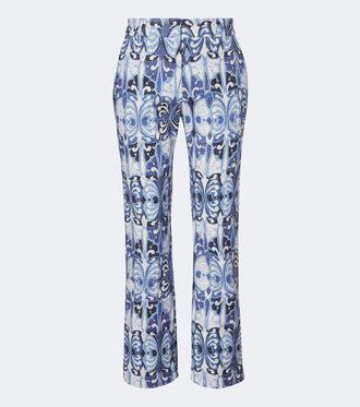 La DoubleJ Pantalones rectos 24/7 de algod&oacute;n estampados