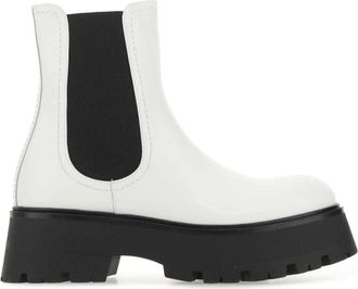Alexander McQueen chunky-sole leather boots - women - Leather - 40 - White