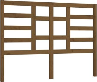 vidaXL Cabecero De Cama Madera Maciza De Pino Marr&oacute;n Miel 141x4x104 Cm Vidaxl