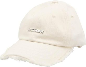 Jacquemus White Logo Baseball Cap