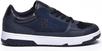 Tommy Hilfiger Blue Basket Street Suede Leather Sneakers