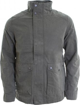 Parka London Mens Field Jacket in Dark Green Cotton - Size Small
