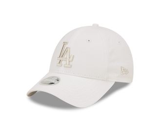 New Era Fanartikel Los Angeles Dodgers Damen Fankappe Basecap Cap 9Forty verstellbar Strapback Metallic Logo Wei&szlig; - One-Size