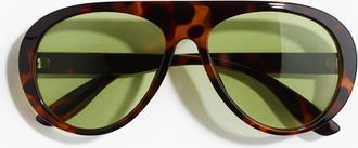 H&M Aviator-style sunglasses - Dark Brown/Tortoiseshell Pattern