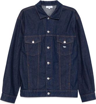 Maison Kitsun&eacute; Trucker Jacket - Heren - Spijkerjassen - Blauw - S - Katoen - Jassen